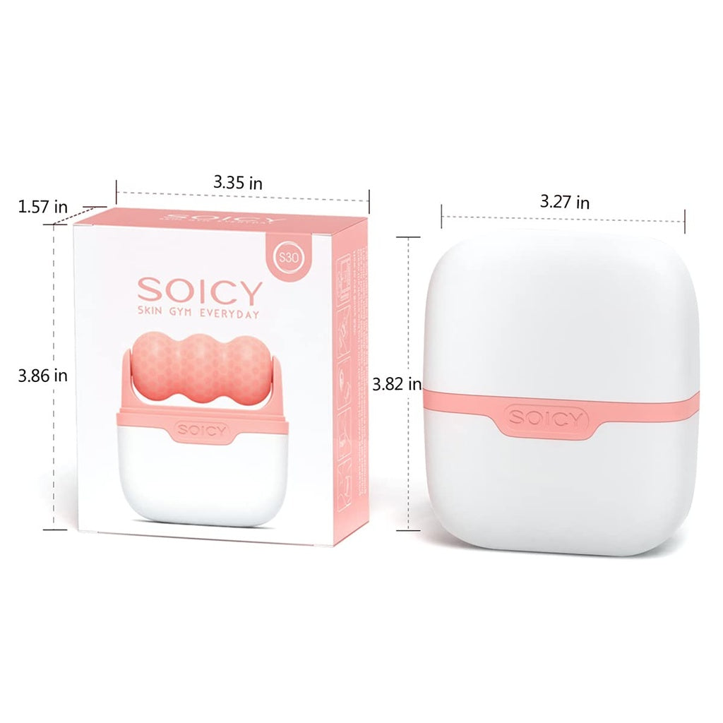 Ice Face & Body Massage Roller with Dual W & V Shape for Skin Care