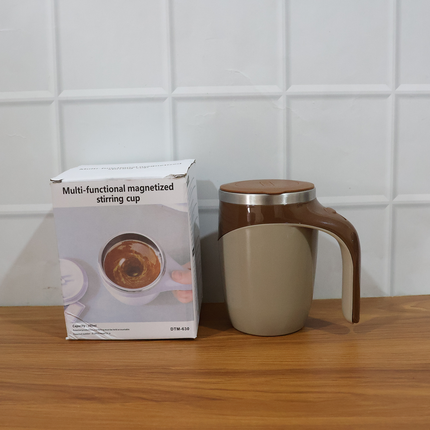 Electric Magnetic Stirring Mug – Stainless Steel Self Mixing Cup