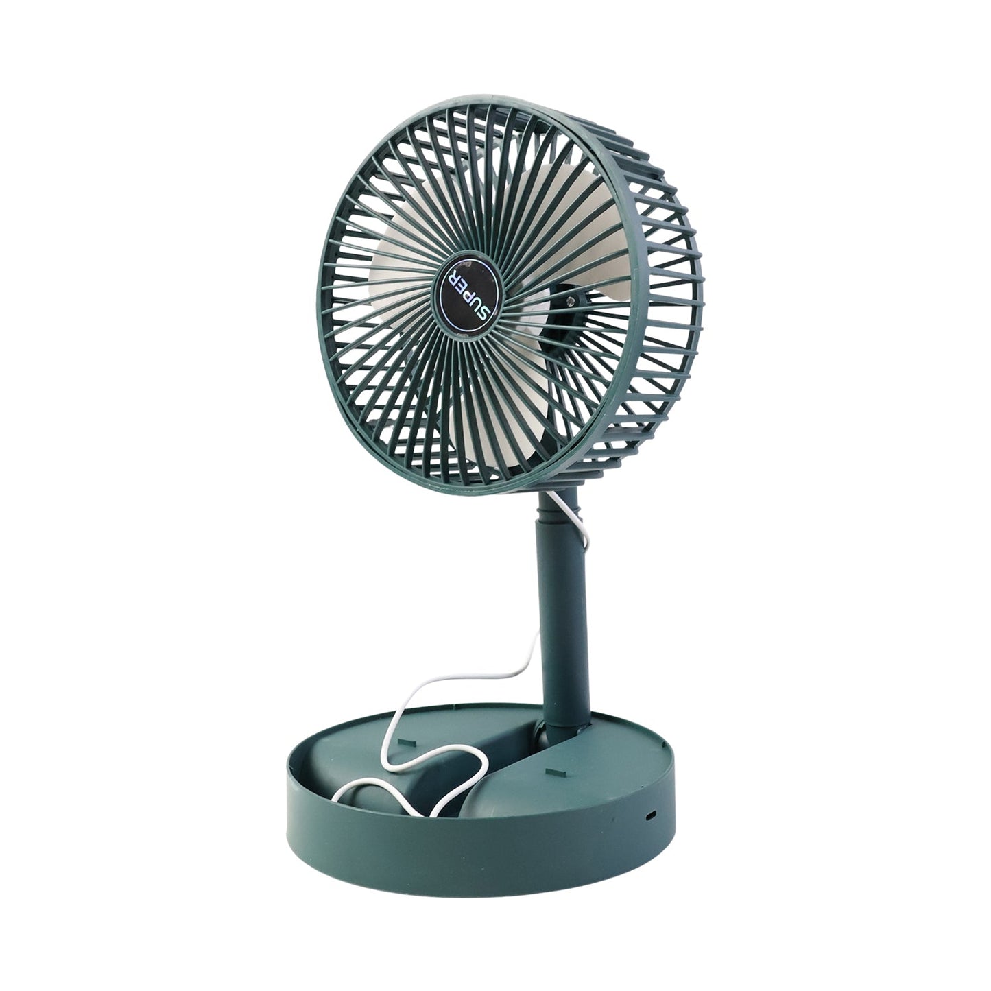 Foldable Mini Desk Fan – Adjustable Height & Angle Table Fan (1 Pc)