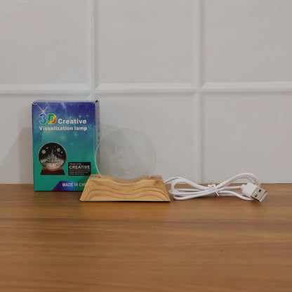 3d Lord Ganesha Acrylic Led Night Lamp (1 Pc)