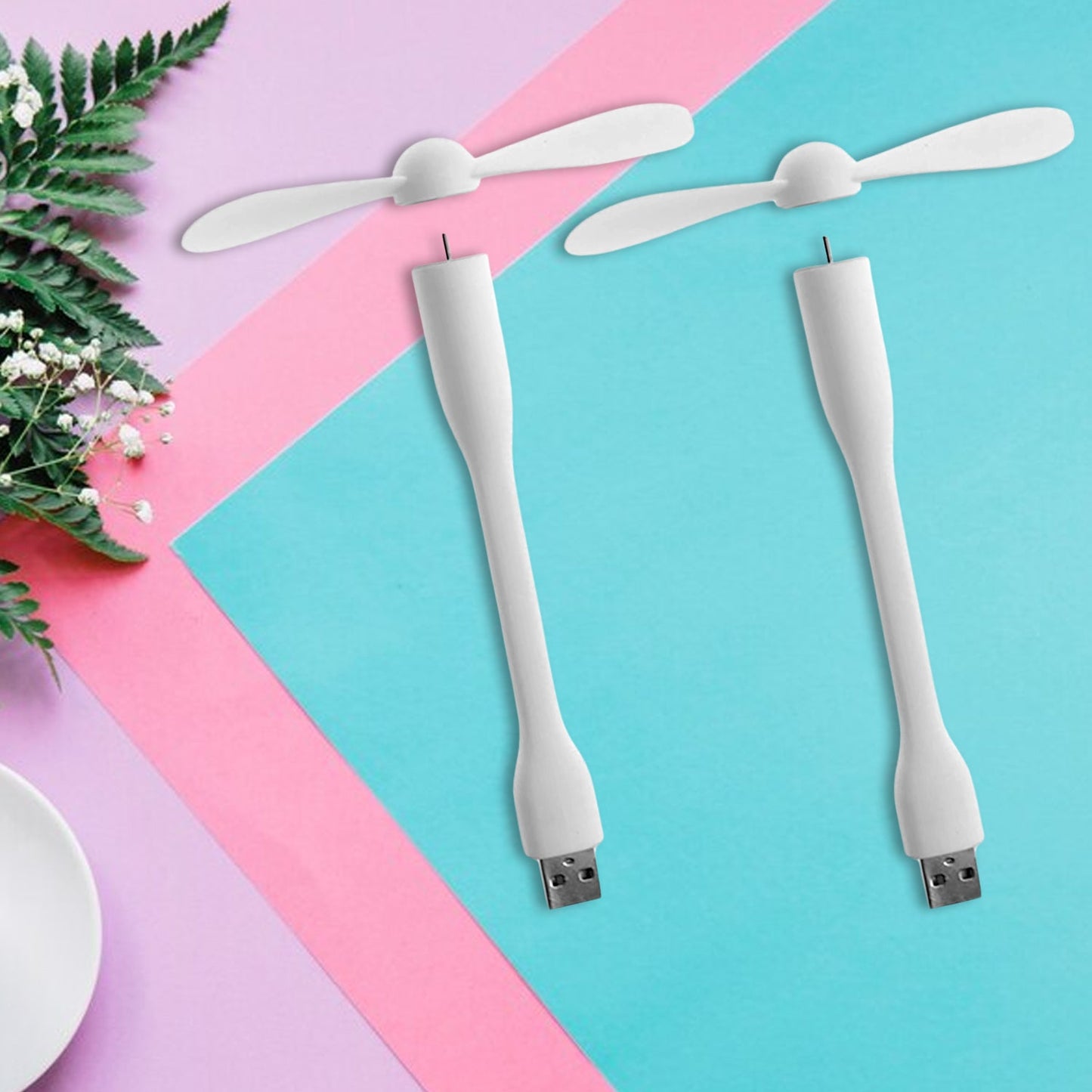 Mini USB Fan Combo – USB LED Light & 3 Port Hub