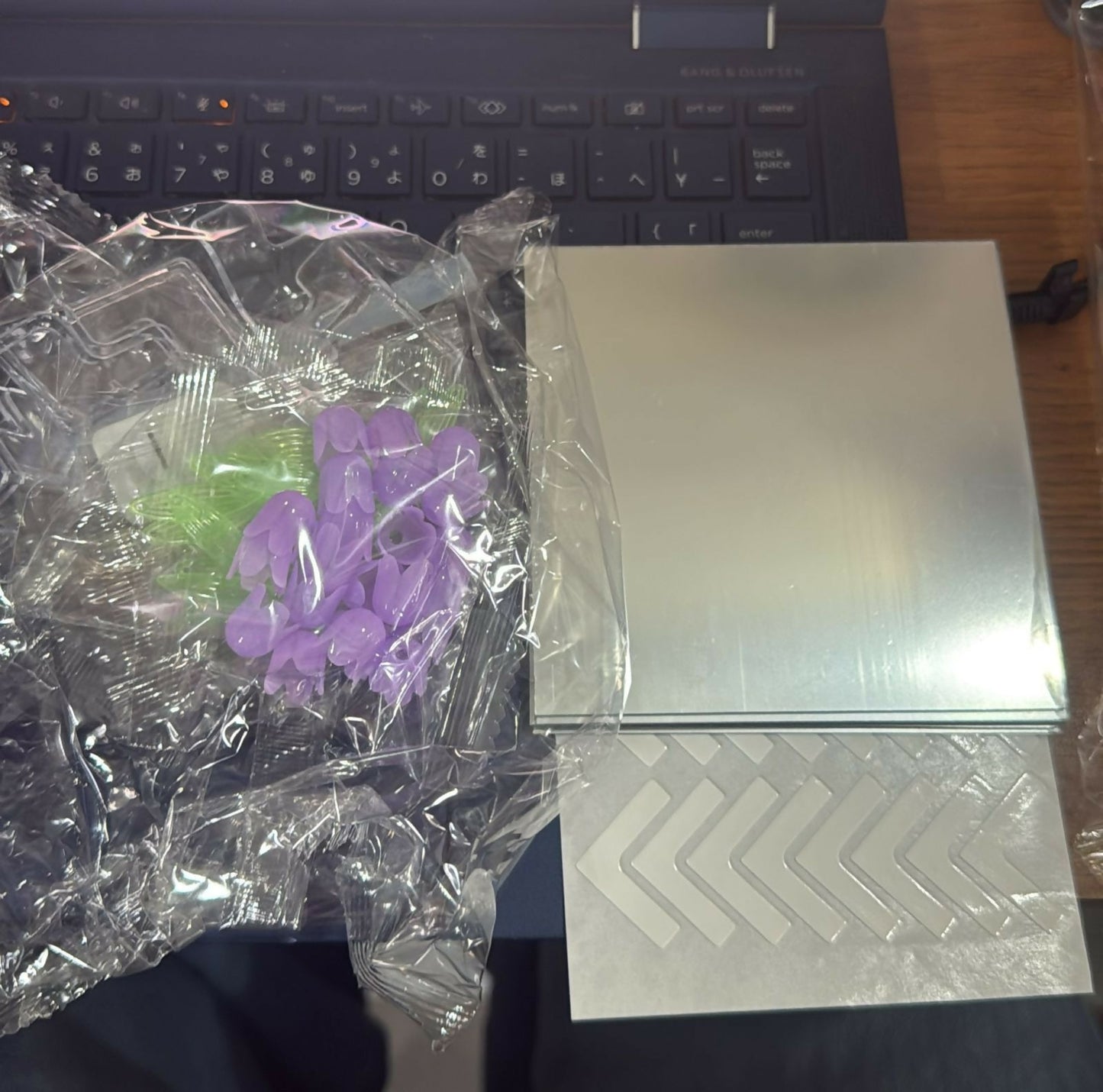 Purple DIY Tulip Mirror Cube LED Night Lamp for Bedroom, Desk & Home Decor