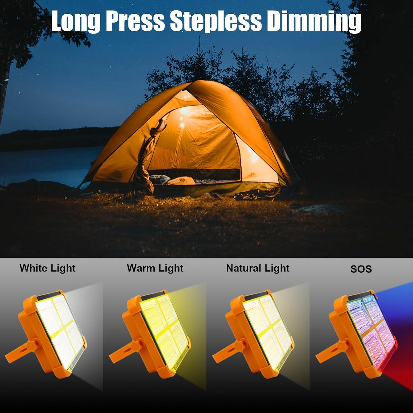 Solar Powered LED Floodlight – High Brightness with USB Power Bank (1 Pc)