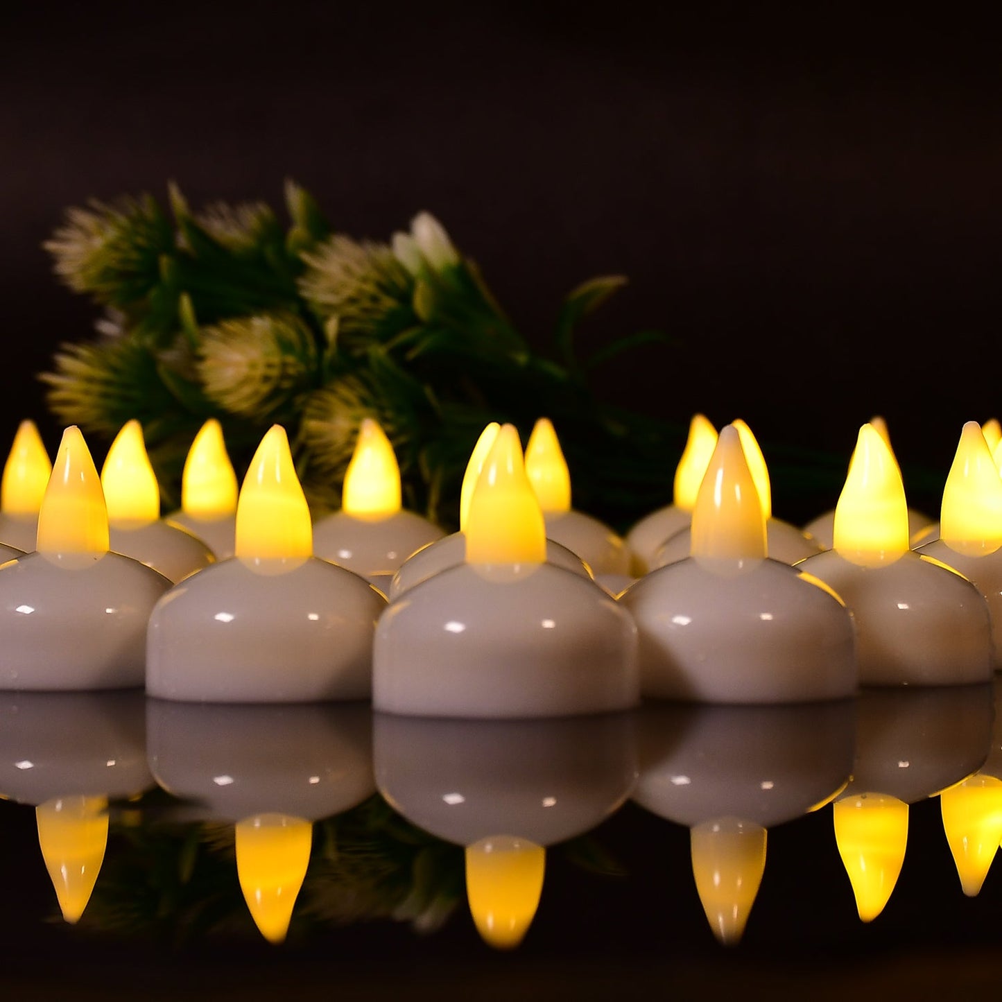 12 Pcs Floating LED Tealight Candles – Battery Operated Flameless Decorative Tea Lights