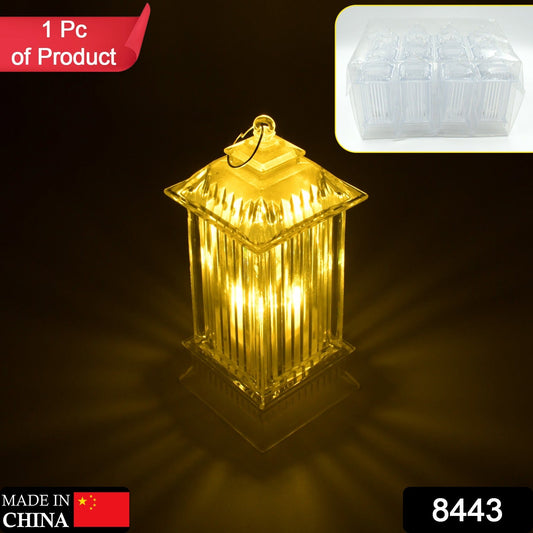 Lantern Shape LED Flickering Crystal Candle Light Table Lamp