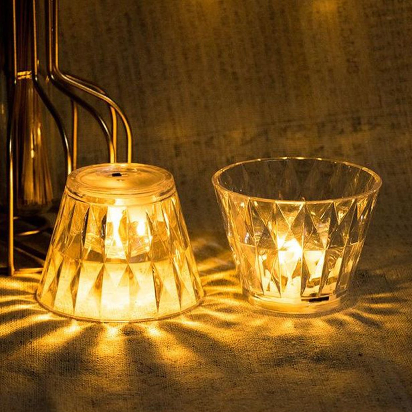 Cup Style Crystal LED Table Lamp – Decorative Bedside Light