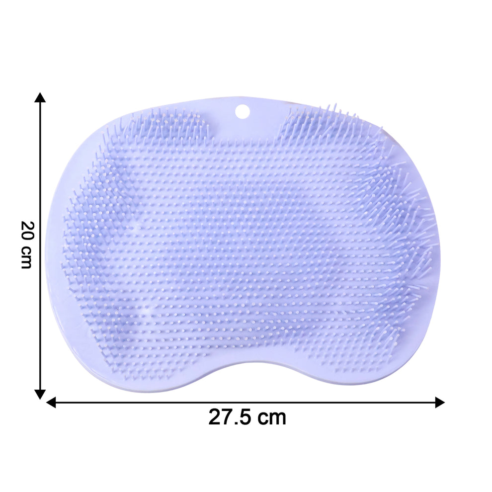 Purple Silicone Bath Massage Cushion  Suction Cup Exfoliating Foot Scrubber  Mat