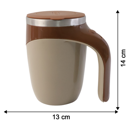 Electric Magnetic Stirring Mug – Stainless Steel Self Mixing Cup