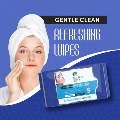 Refreshing Facial Wet Wipes with Fruit Extract – Alcohol Free Face Cleansing Wipes for Sensitive Skin (25 Wipes × Pack of 3) | Hydrating & pH Balanced