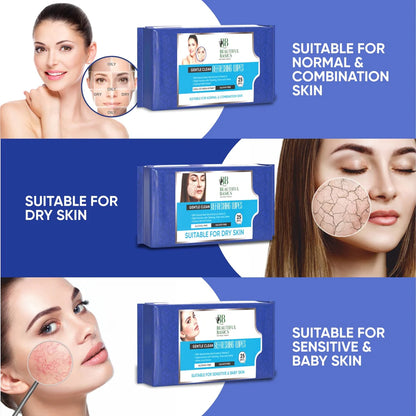 Refreshing Facial Wet Wipes with Fruit Extract – Alcohol Free Face Cleansing Wipes for Sensitive Skin (25 Wipes × Pack of 3) | Hydrating & pH Balanced