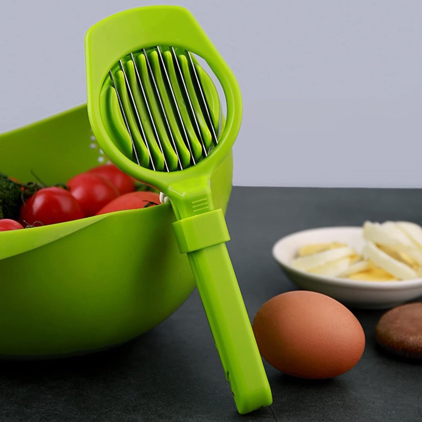 7 Blade Stainless Steel Slicer – Multipurpose Fruit & Egg Cutter Tool