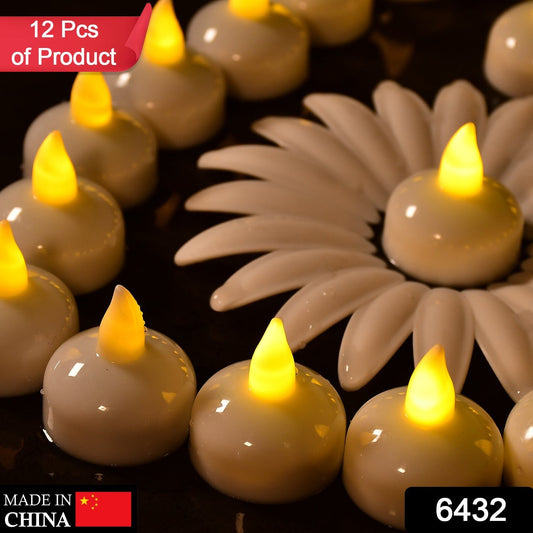 12 Pcs Floating LED Tealight Candles – Battery Operated Flameless Decorative Tea Lights