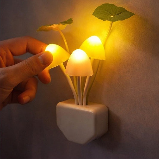 0239a  Fancy Color Changing Led Mushroom Night Light Kids Beautiful Color Led Illumination Automatic Onoff Light Sensor Night Lamp