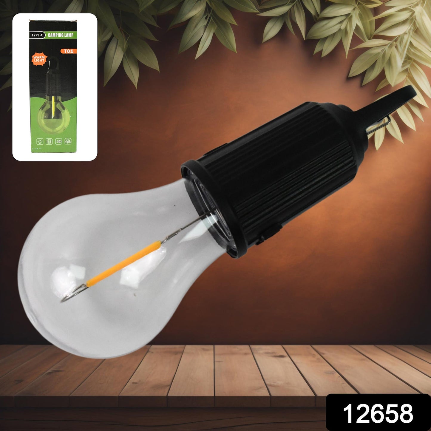 Rechargeable LED Camping Tent Light – 3 Modes Portable Lantern with Hook