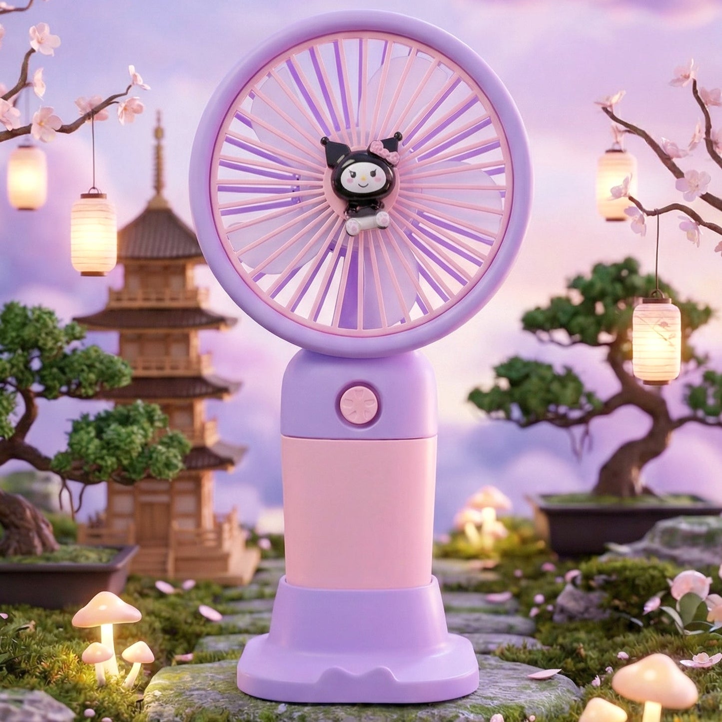 Cute Usb Rechargeable Mini Desktop Fan With Stand For Office  Home