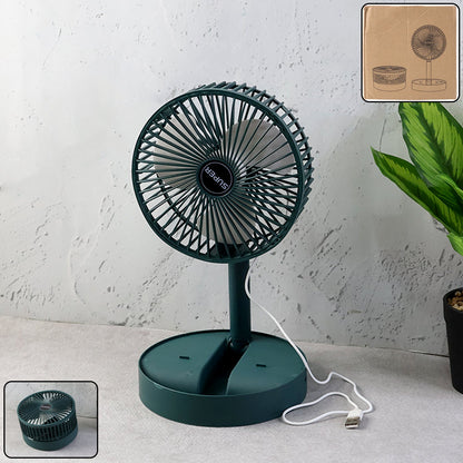 Foldable Mini Desk Fan – Adjustable Height & Angle Table Fan (1 Pc)